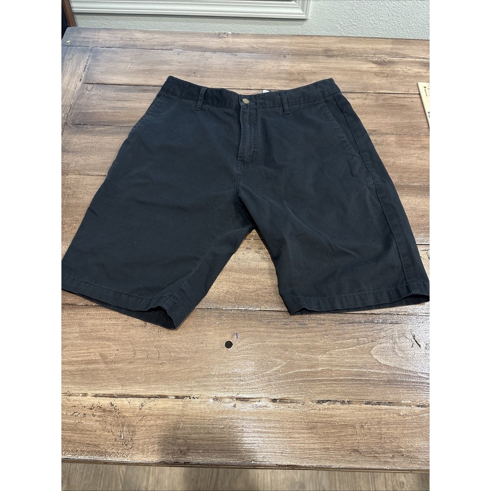 Volcom Vmonty Shorts Mens Size 34 Black Chino Flat Front Shorts Pockets*‎
